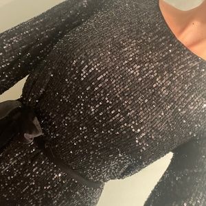 Gianni Bini Sequin Black Party Dress
